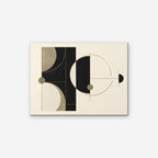 Black and Gold Geometry Canvas Art - Horizontal – Stretched Canvas Only on white background