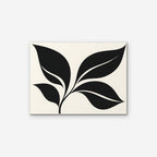 Black Leaf Sprig Canvas Art - Horizontal – Stretched Canvas Only on white background