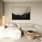 Tides of Whisper – black and white abstract canvas wall art print by Aspire Prints