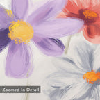 Petals in Three Movements – multicolour botanical canvas wall art print by Aspire Prints