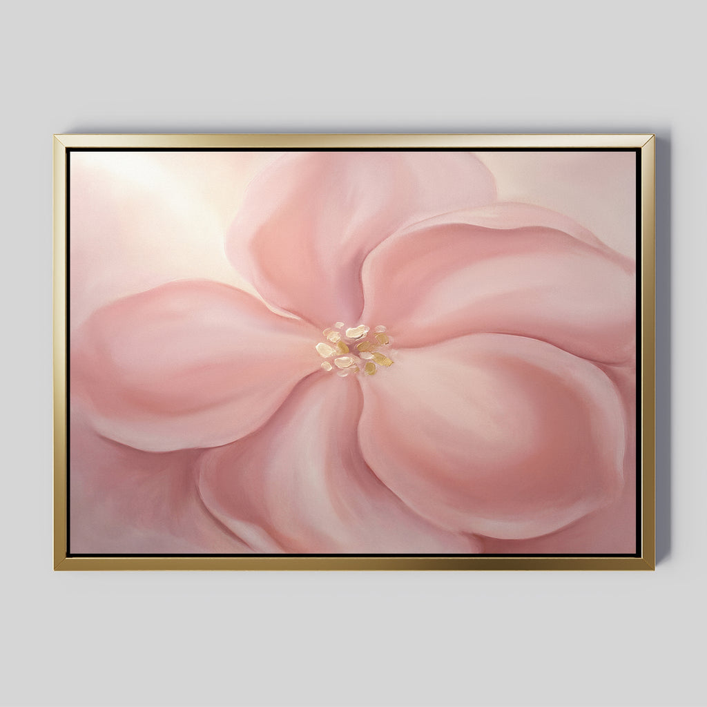 Whisper of Petals – blush pink botanical canvas wall art print by Aspire Prints