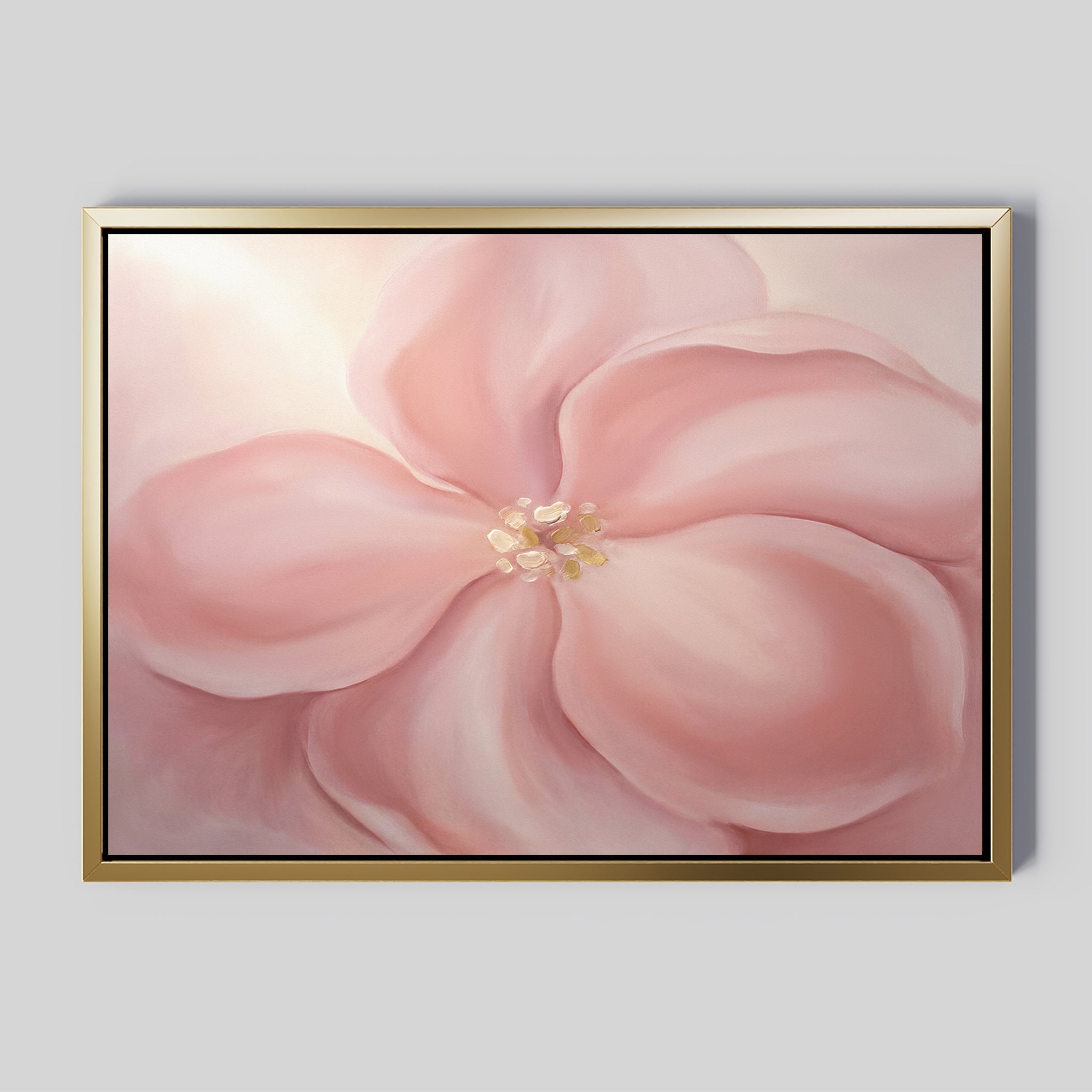 Whisper of Petals – blush pink botanical canvas wall art print by Aspire Prints