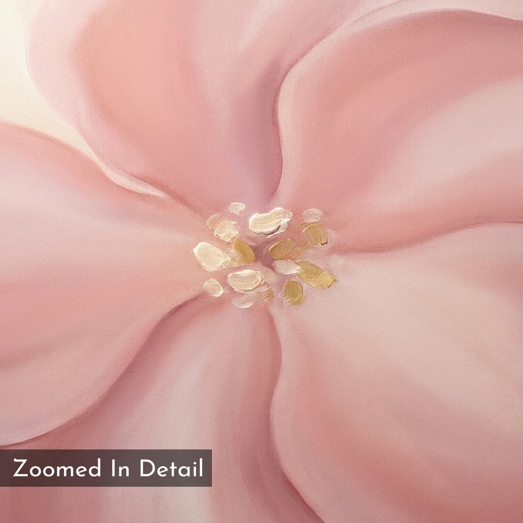 Whisper of Petals – blush pink botanical canvas wall art print by Aspire Prints