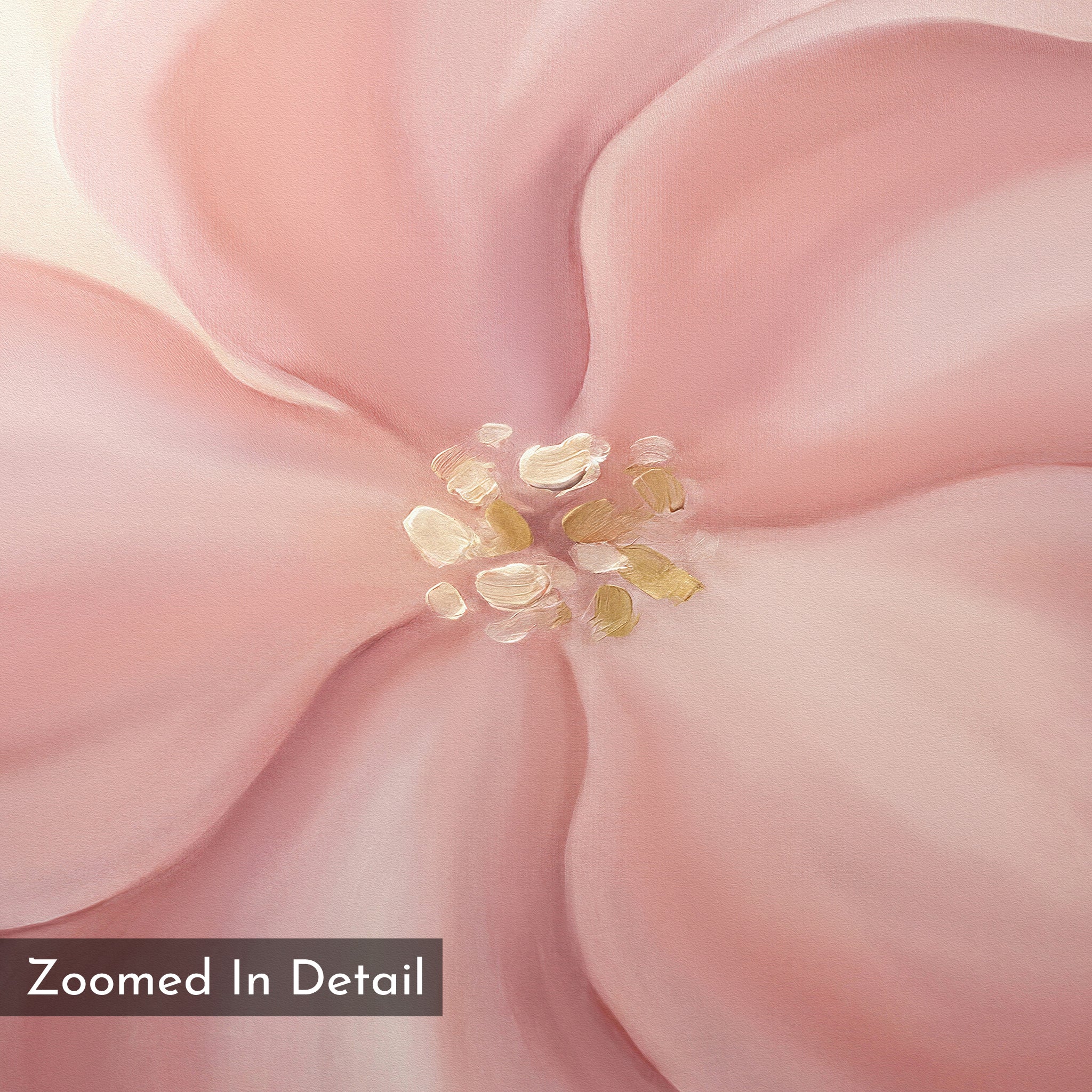 Whisper of Petals – blush pink botanical canvas wall art print by Aspire Prints