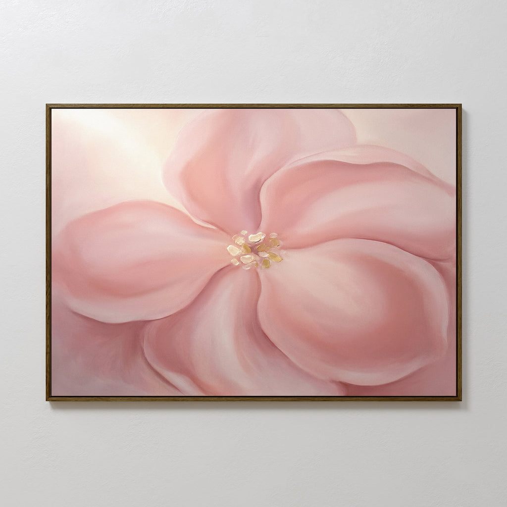 Whisper of Petals – blush pink botanical canvas wall art print by Aspire Prints