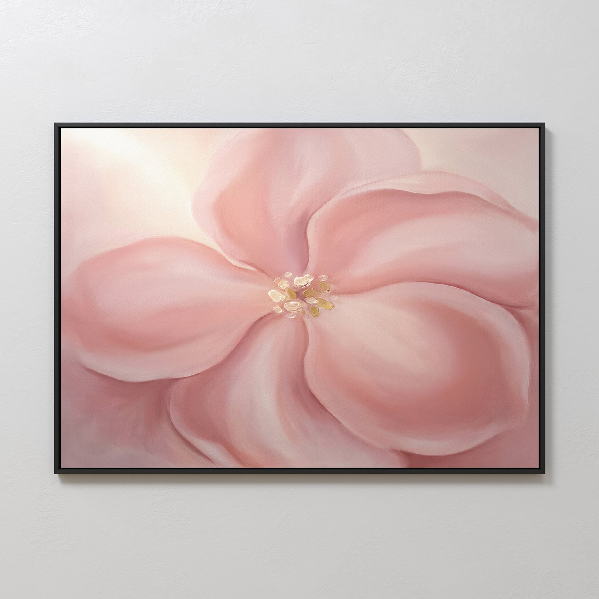 Whisper of Petals – blush pink botanical canvas wall art print by Aspire Prints