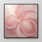 Petal Hush in Bloom – blush pink botanical canvas wall art print by Aspire Prints