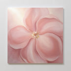 Petal Hush in Bloom – blush pink botanical canvas wall art print by Aspire Prints
