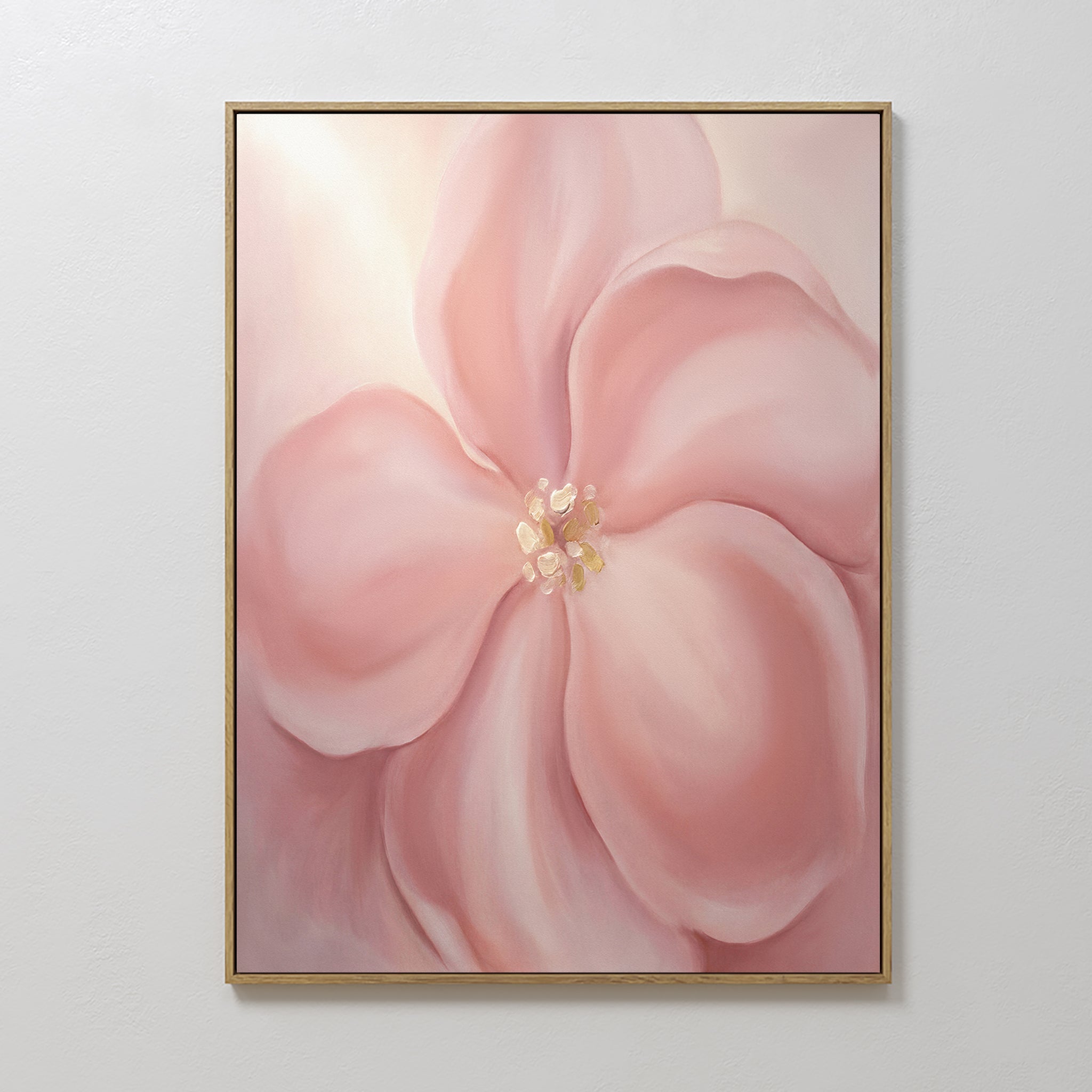 Whisper of Petals – blush pink botanical canvas wall art print by Aspire Prints