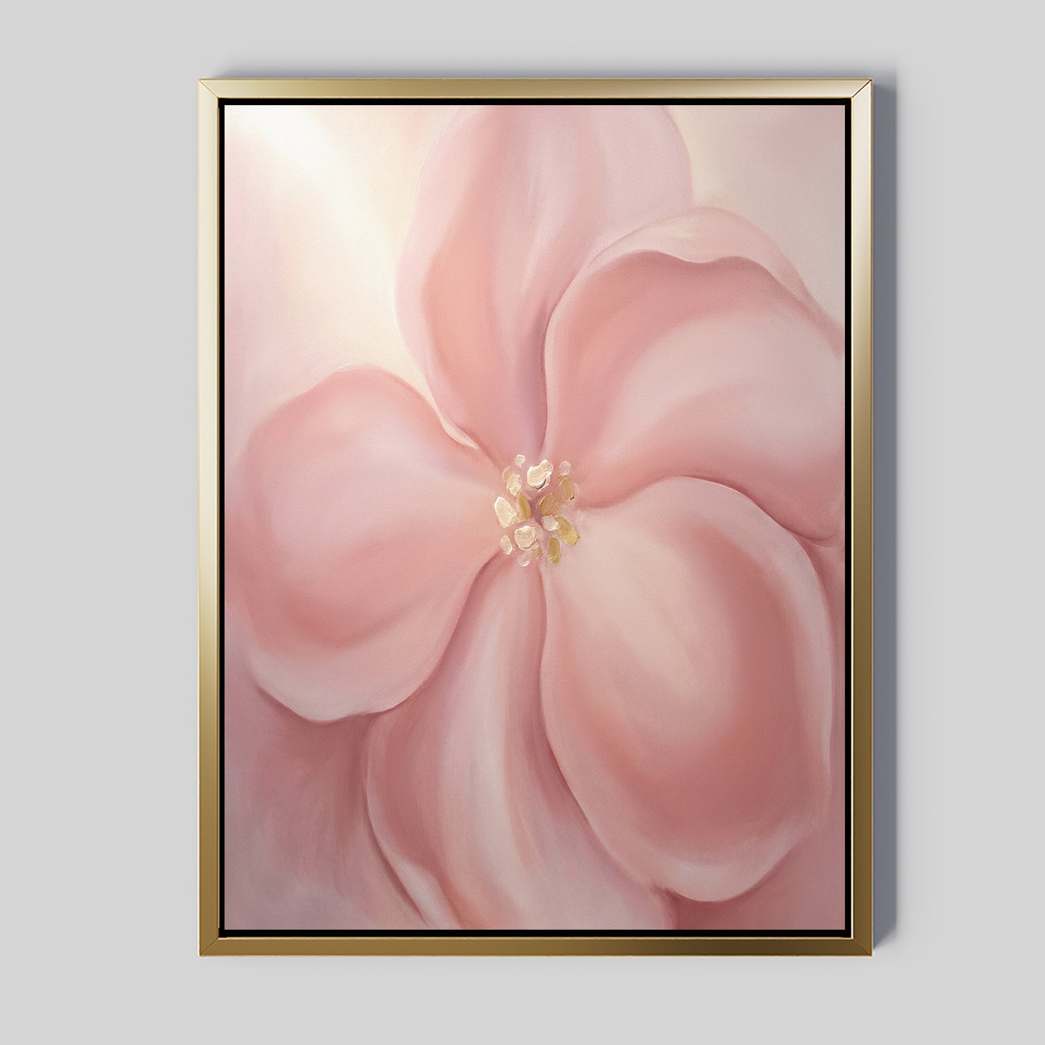 Whisper of Petals – blush pink botanical canvas wall art print by Aspire Prints