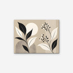 Boho Leaves and Moon Canvas Art - Horizontal – Stretched Canvas Only on white background