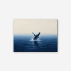 Breaching Whale Canvas Art - Horizontal – Stretched Canvas Only on white background