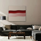 Burgundy Waves Canvas Art - Horizontal – Stretched Canvas Only in room setting
