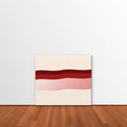 Burgundy Waves Canvas Art - Horizontal – Stretched Canvas Only in room setting
