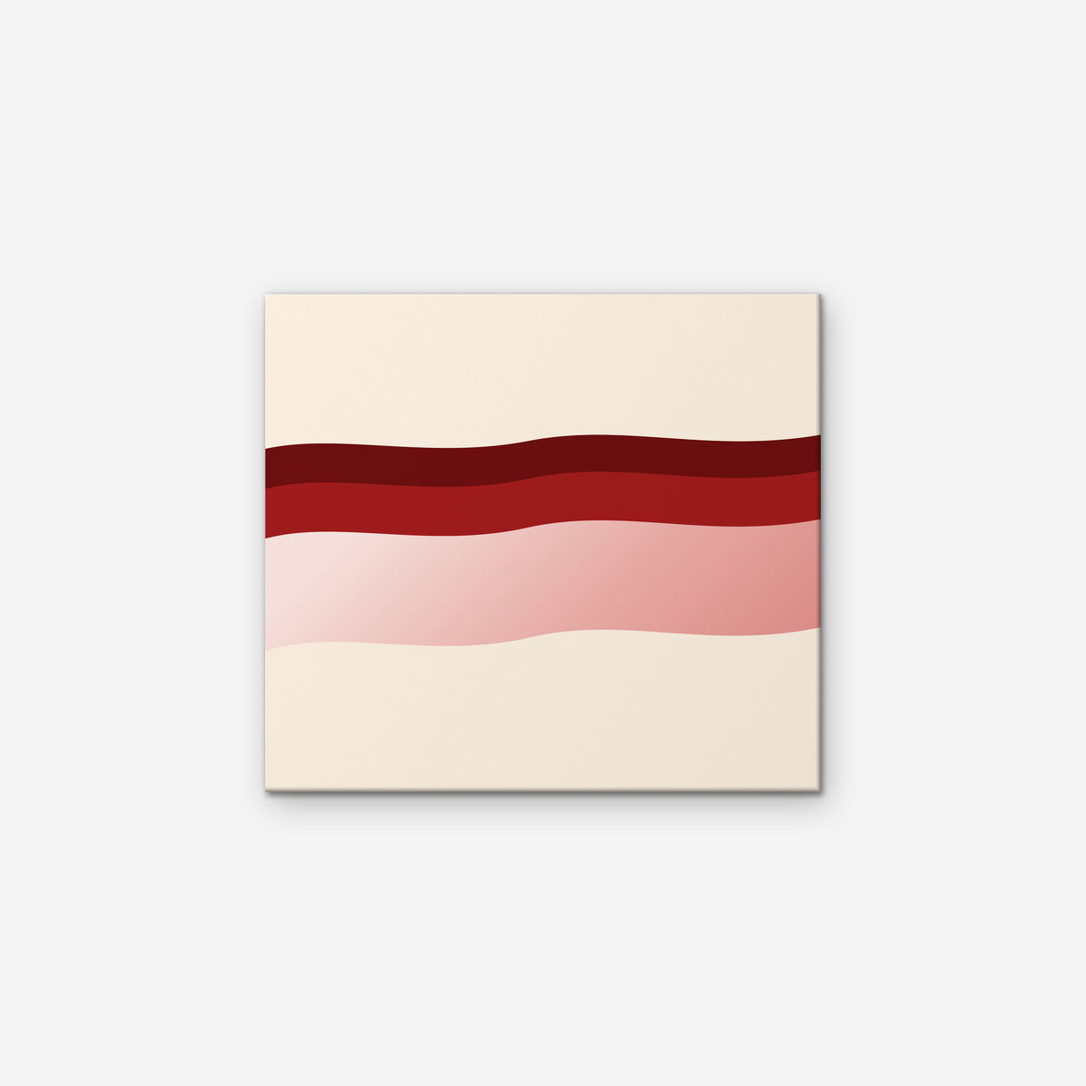 Burgundy Waves Canvas Art - Horizontal – Stretched Canvas Only on white background