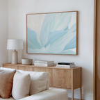 Whispers of Frost – blue botanical canvas wall art print by Aspire Prints
