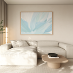 Whispers of Frost – blue botanical canvas wall art print by Aspire Prints