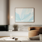 Whispers of Frost – blue botanical canvas wall art print by Aspire Prints