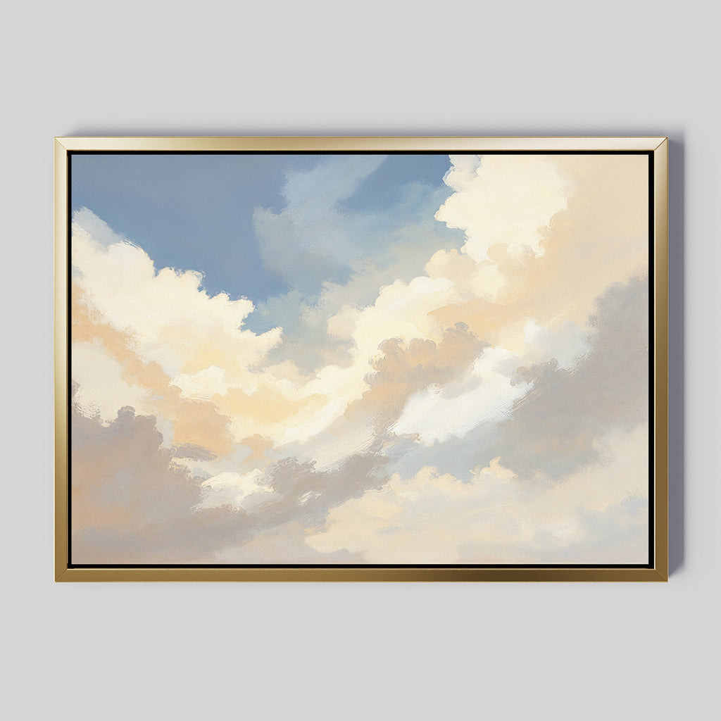 Where Heaven Breathes – blue cloud canvas wall art print by Aspire Prints