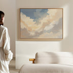 Where Heaven Breathes – blue cloud canvas wall art print by Aspire Prints
