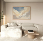 Where Heaven Breathes – blue cloud canvas wall art print by Aspire Prints