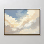 Where Heaven Breathes – blue cloud canvas wall art print by Aspire Prints