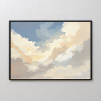 Where Heaven Breathes – blue cloud canvas wall art print by Aspire Prints