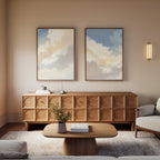 Whispers of the Heavens – Set of 2 Canvas Prints set of 2 – blue cloud canvas wall art by Aspire Prints