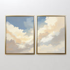 Whispers of the Heavens – Set of 2 Canvas Prints set of 2 – blue cloud canvas wall art by Aspire Prints