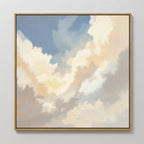 Where Heaven Softens – blue cloud canvas wall art print by Aspire Prints