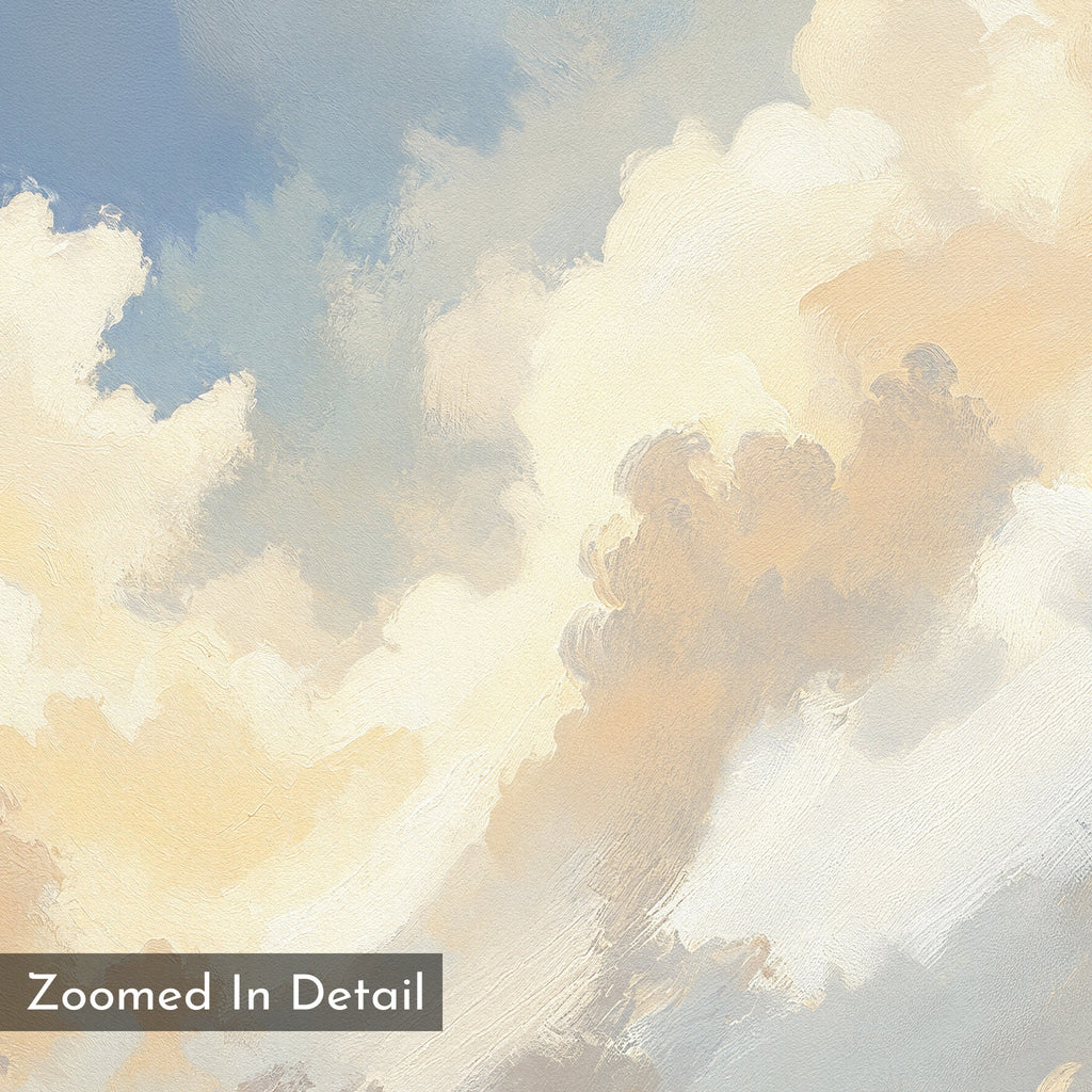 Where Heaven Softens – blue cloud canvas wall art print by Aspire Prints