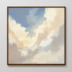 Where Heaven Softens – blue cloud canvas wall art print by Aspire Prints