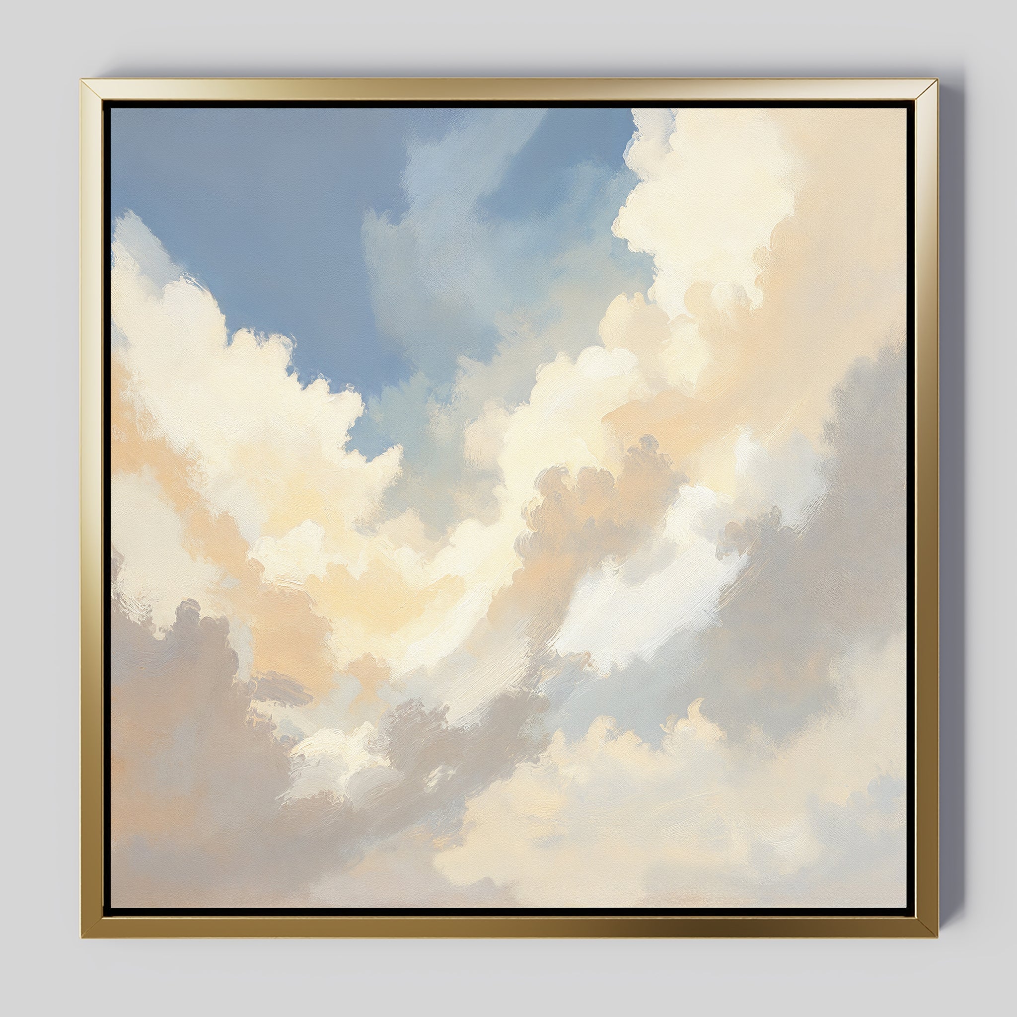 Where Heaven Softens – blue cloud canvas wall art print by Aspire Prints