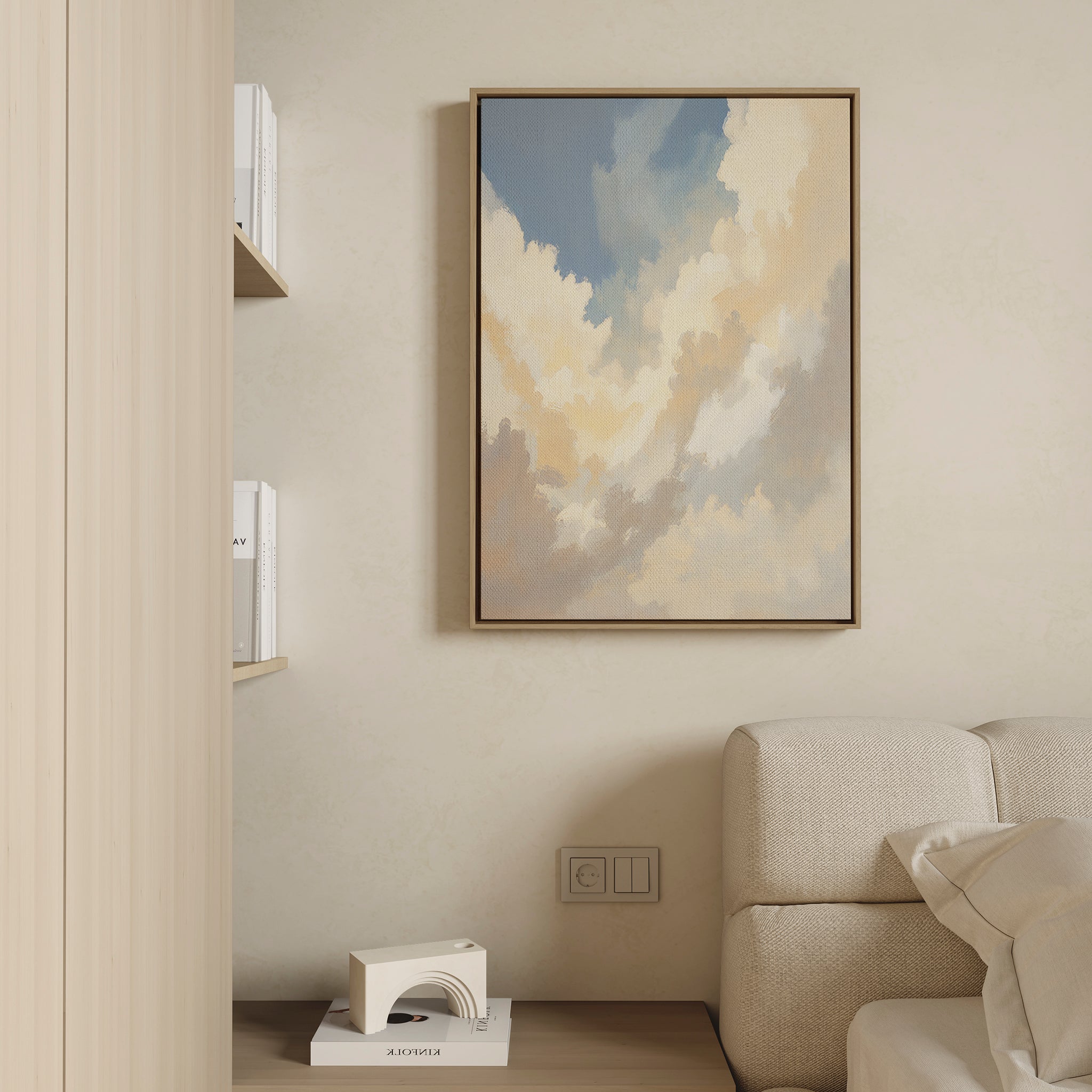 Whispers of the Heavens – blue cloud canvas wall art print by Aspire Prints