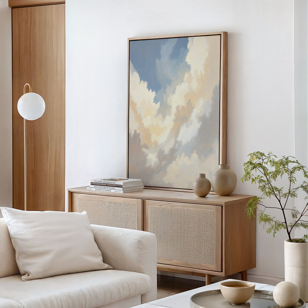 Whispers of the Heavens – blue cloud canvas wall art print by Aspire Prints