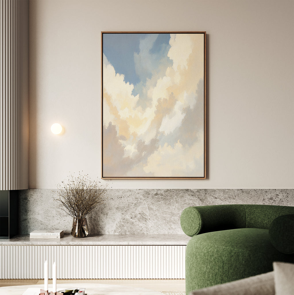 Whispers of the Heavens – blue cloud canvas wall art print by Aspire Prints
