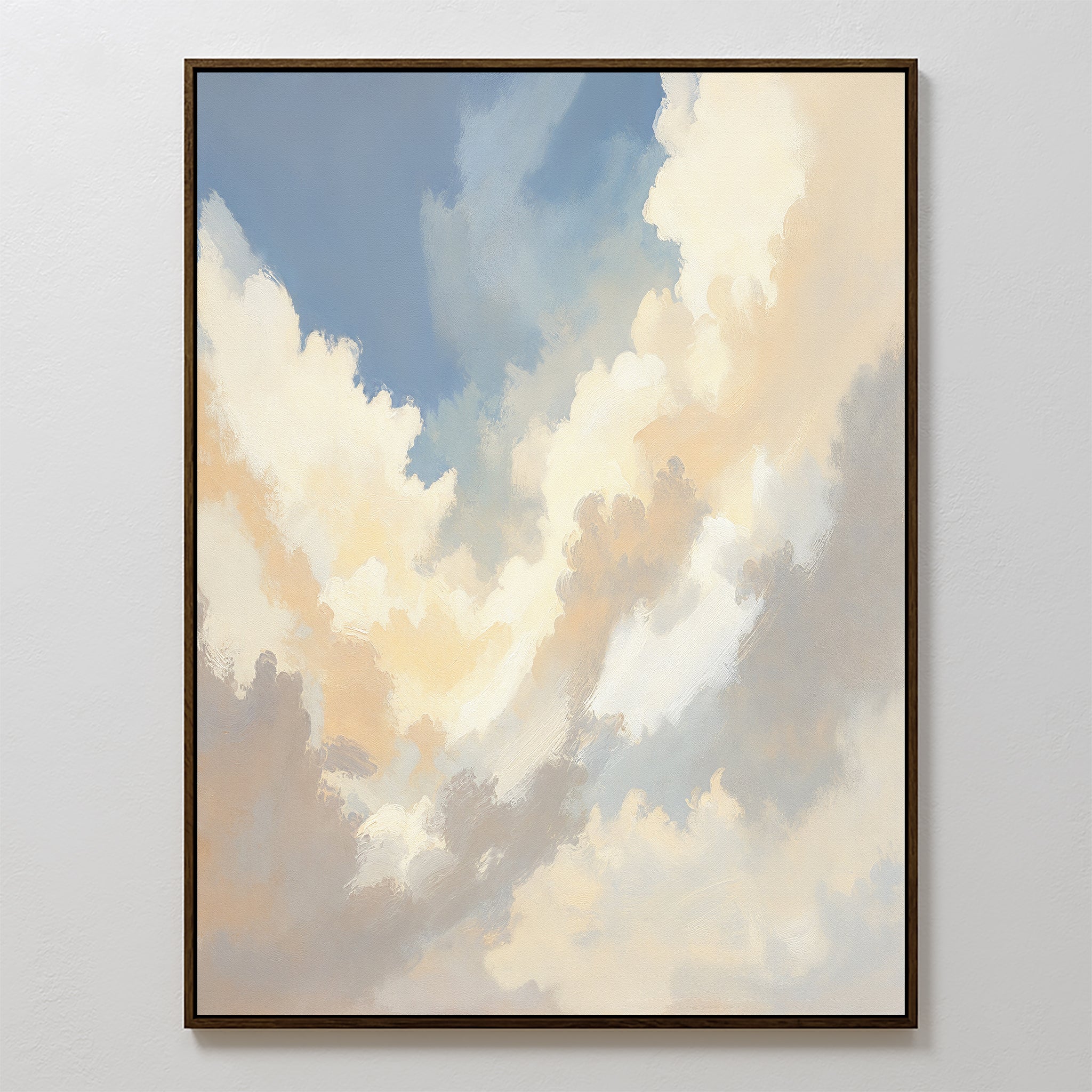 Whispers of the Heavens – blue cloud canvas wall art print by Aspire Prints