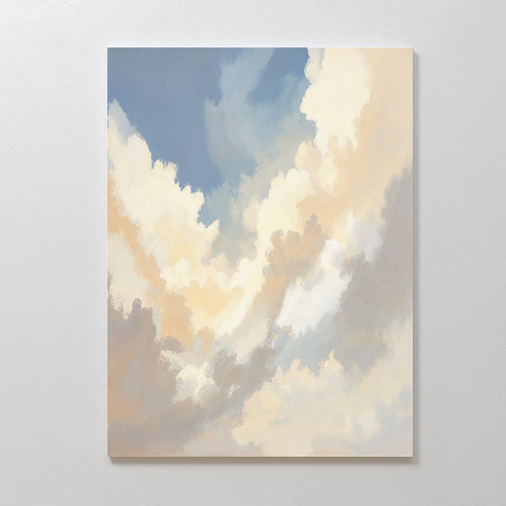 Whispers of the Heavens – blue cloud canvas wall art print by Aspire Prints