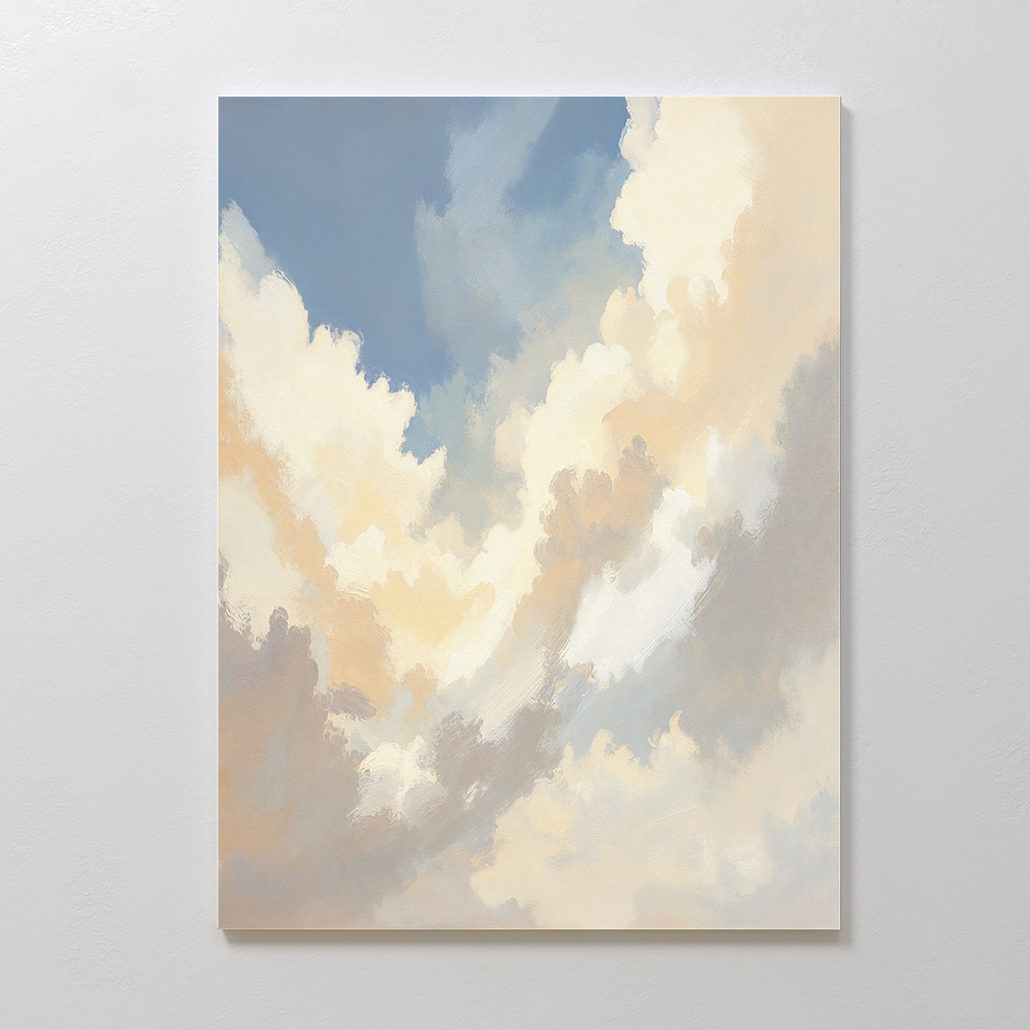 Whispers of the Heavens – blue cloud canvas wall art print by Aspire Prints