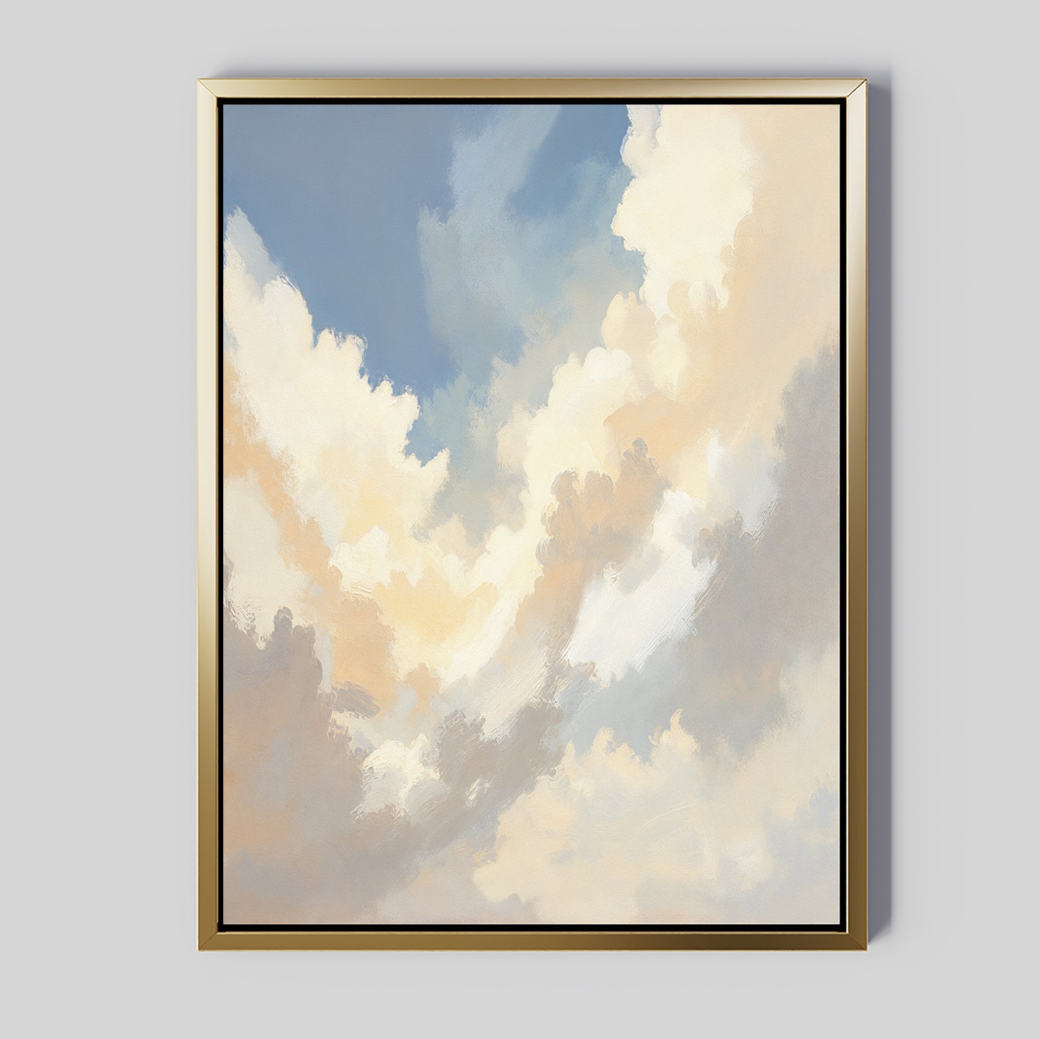 Whispers of the Heavens – blue cloud canvas wall art print by Aspire Prints