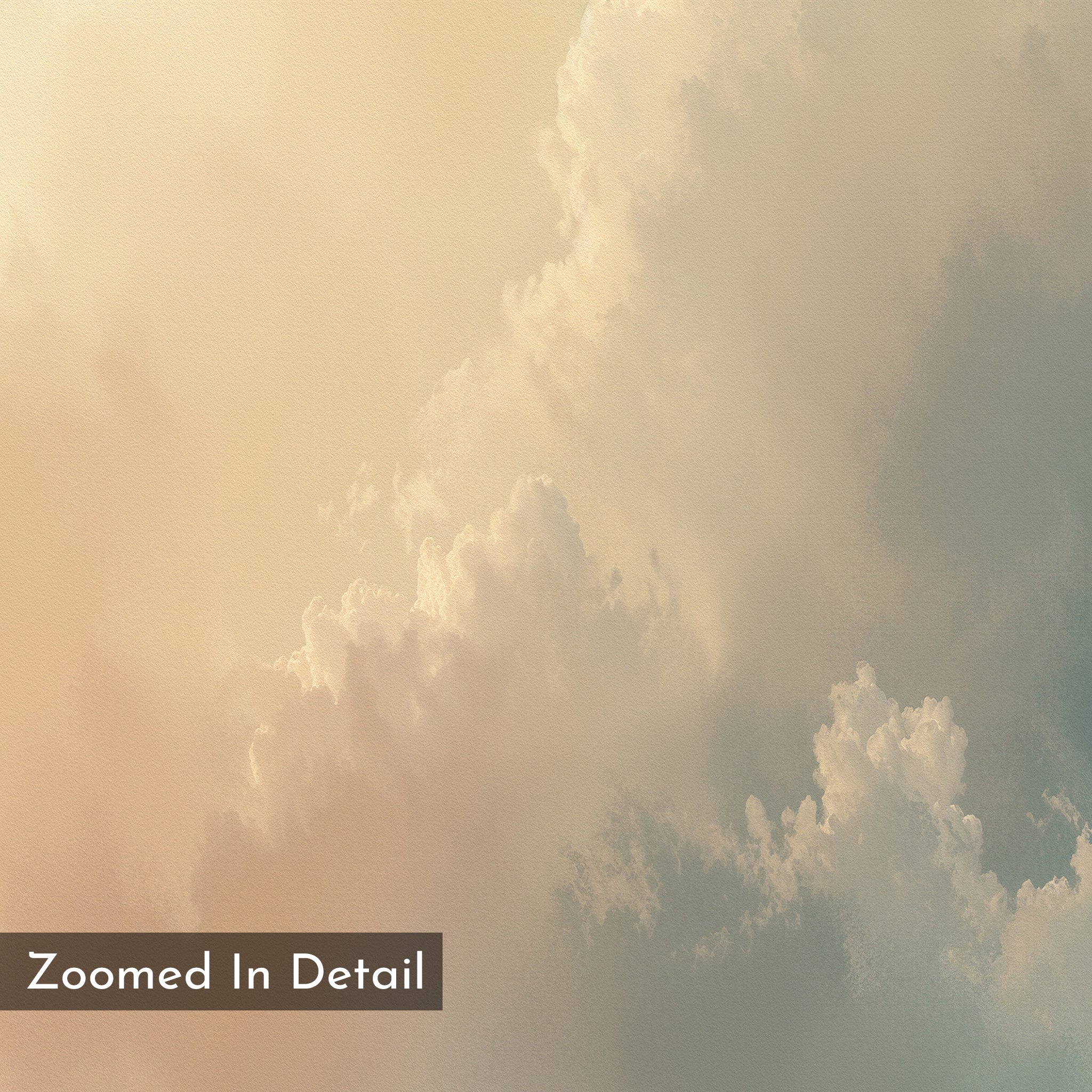 Whispered Skies at Dawn – beige and white cloud canvas wall art print by Aspire Prints