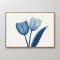 Whispers in Azure – blue botanical canvas wall art print by Aspire Prints