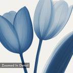Whispers in Azure – blue botanical canvas wall art print by Aspire Prints