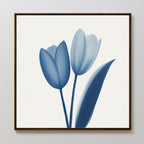 Whispers in Azure – blue botanical canvas wall art print by Aspire Prints