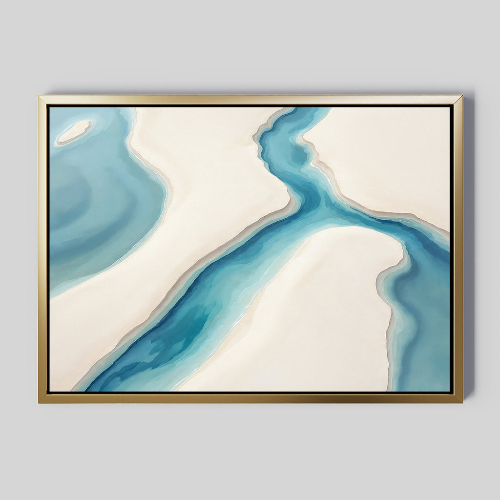 Tides of Serenity – blue coastal canvas wall art print by Aspire Prints
