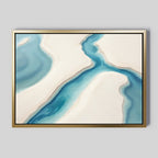 Tides of Serenity – blue coastal canvas wall art print by Aspire Prints