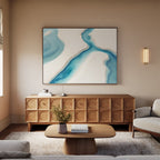 Tides of Serenity – blue coastal canvas wall art print by Aspire Prints