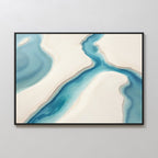 Tides of Serenity – blue coastal canvas wall art print by Aspire Prints