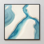 Tideline Whisper – blue coastal canvas wall art print by Aspire Prints