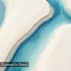 Tideline Whisper – blue coastal canvas wall art print by Aspire Prints